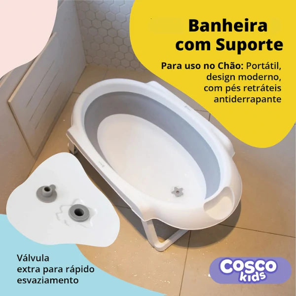 Banheira Dobrável com Suporte